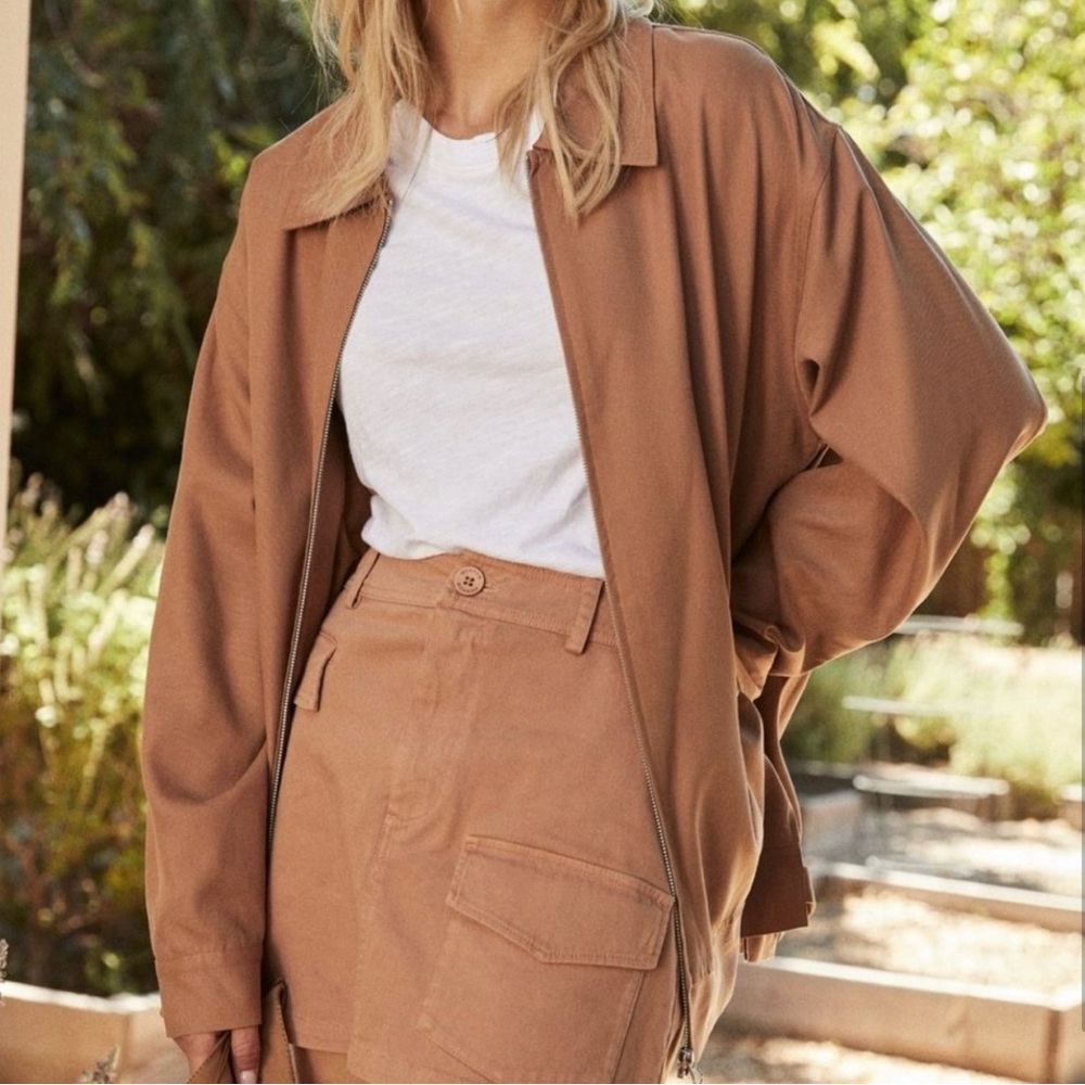 Monrow Canvas Moto Jacket